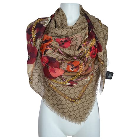 purple gucci scarf|gucci scarf with flowers.